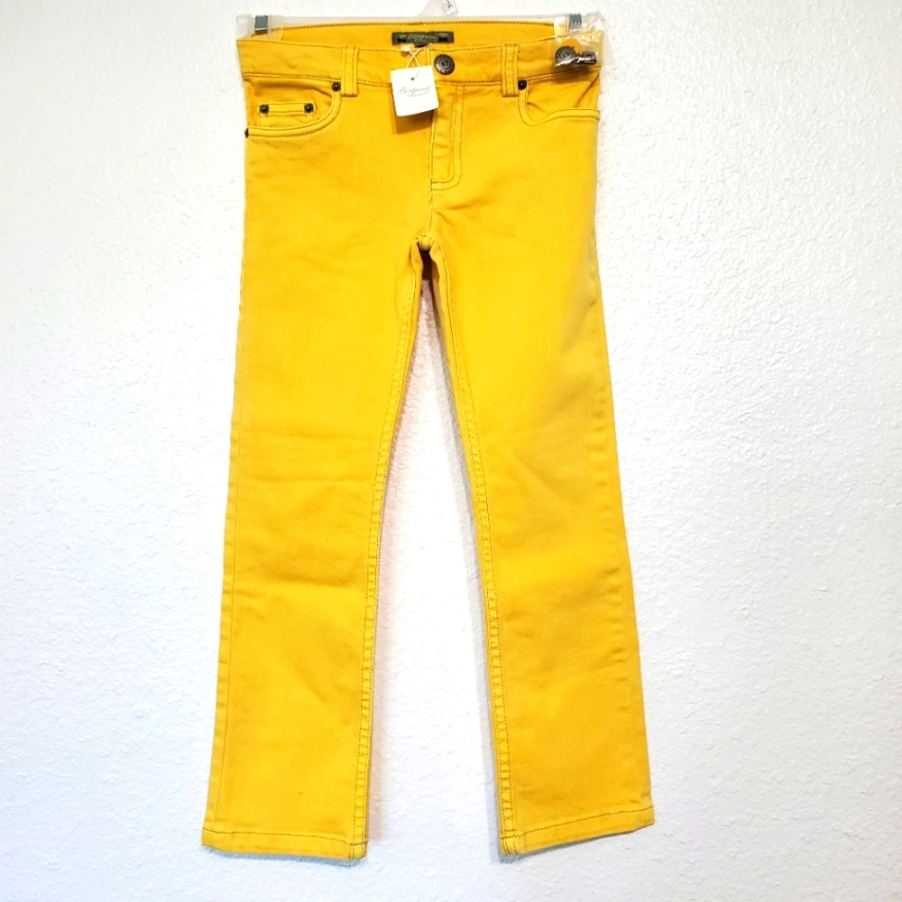 Bonpoint boys size 6 yellow jeans